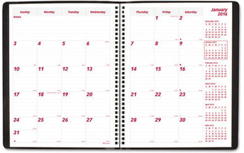 Brownline® Essential Collection 14-Month Ruled Monthly Planner 11 x 8.5, Black Cover, 14-Month: Dec 2024 to Jan 2026