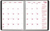 A Picture of product RED-CB1262BLK Brownline® Essential Collection 14-Month Ruled Monthly Planner 11 x 8.5, Black Cover, 14-Month: Dec 2024 to Jan 2026