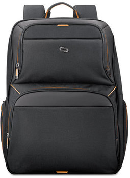 Solo Urban Backpack,  17.3", 12 1/2" x 8 1/2" x 18 1/2", Black