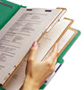 A Picture of product SMD-14097 Smead™ Eight-Section Colored Pressboard Top Tab Classification Folders with SafeSHIELD® Coated Fasteners Eight 3 Dividers, Letter Size, Green, 10/Box