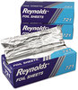 A Picture of product RFP-721 Reynolds Wrap® Interfolded Aluminum Foil Sheets,  12 x 10 3/4, Silver, 500/Box, 6 Boxes/Carton