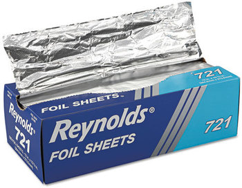 Reynolds Wrap® Interfolded Aluminum Foil Sheets,  12 x 10 3/4, Silver, 500/Box, 6 Boxes/Carton