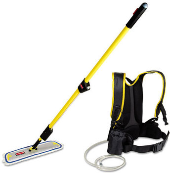 Rubbermaid® Commercial Flow Finishing System,  56" Handle, 18" Mop Head, Yellow
