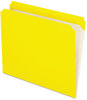 A Picture of product PFX-R152YEL Pendaflex® Double-Ply Reinforced Top Tab Colored File Folders,  Straight Cut, Letter, Yellow, 100/Box