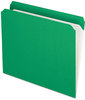 A Picture of product PFX-R152BGR Pendaflex® Double-Ply Reinforced Top Tab Colored File Folders,  Straight Cut, Letter, Bright Green, 100/Box