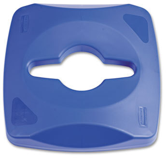 Rubbermaid® Commercial Untouchable® Recycling Tops,  Blue
