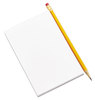 A Picture of product UNV-35614 Universal® Scratch Pads Unruled, 4 x 6, White, 100 Sheets, 12/Pack