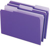 A Picture of product PFX-435013VIO Pendaflex® Interior File Folders 1/3-Cut Tabs: Assorted, Legal Size, Violet, 100/Box