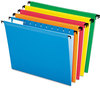 A Picture of product PFX-615215ASST Pendaflex® SureHook® Hanging Folders Letter Size, 1/5-Cut Tabs, Assorted Colors, 20/Box