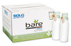 A Picture of product SCC-OF8PLA SOLO® Cup Company Bare® Eco-Forward® PLA Paper Hot Cups,  White w/Leaf Design, 8oz, 500/Carton