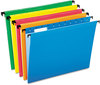 A Picture of product PFX-615215ASST Pendaflex® SureHook® Hanging Folders Letter Size, 1/5-Cut Tabs, Assorted Colors, 20/Box