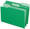 A Picture of product PFX-15313BGR Pendaflex® Colored File Folders 1/3-Cut Tabs: Assorted, Legal Size, Green/Light Green, 100/Box