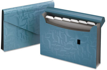 Pendaflex® Expanding Poly Files 3.5" Expansion, 7 Sections, Hook/Loop Closure, 1/6-Cut Tabs, Letter Size, Blue