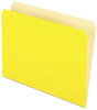 A Picture of product PFX-152YEL Pendaflex® Colored File Folders Straight Tabs, Letter Size, Yellow/Light Yellow, 100/Box