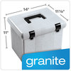 A Picture of product PFX-41747 Pendaflex® Portable File Boxes Letter Files, 13.88" x 14" 11.13", Granite