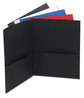 A Picture of product UNV-56613 Universal® Two-Pocket Portfolios with Textured Covers Portfolio, Embossed Leather Grain Paper, 11 x 8.5, Assorted Colors, 25/Box