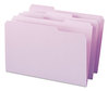 A Picture of product SMD-17434 Smead™ Reinforced Top Tab Colored File Folders 1/3-Cut Tabs: Assorted, Legal Size, 0.75" Expansion, Lavender, 100/Box