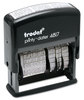 A Picture of product USS-E4817 Trodat® Economy 12-Message Date Stamp,  Dater, Self-Inking, 2 x 3/8, Black