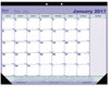 A Picture of product RED-CA181731 Blueline® Academic 13-Month Desk Pad Calendar 21.25 x 16, White/Blue/Green Sheets, Black Headband, (July to July): 2024-2025