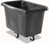 A Picture of product RCP-4608BLA Rubbermaid® Commercial Cube Truck,  Rectangular, 300-lb. Cap., Black