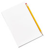A Picture of product UNV-35615 Universal® Scratch Pads Unruled, 5 x 8, White, 100 Sheets, 12/Pack
