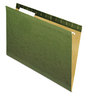 A Picture of product UNV-24213 Universal® Deluxe Reinforced Recycled Hanging File Folders Legal Size, 1/3-Cut Tabs, Standard Green, 25/Box