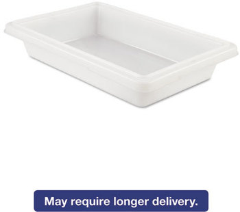 Rubbermaid® Commercial Food/Tote Boxes,  2gal, 18w x 12d x 3 1/2h, White