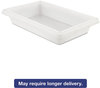 A Picture of product RCP-3507WHI Rubbermaid® Commercial Food/Tote Boxes,  2gal, 18w x 12d x 3 1/2h, White
