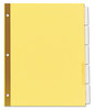 A Picture of product UNV-21875 Universal® Deluxe Extended Insertable Tab Indexes 5-Tab, 11 x 8.5, Buff, Clear Tabs, 6 Sets