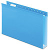 A Picture of product PFX-4153X2BLU Pendaflex® Extra Capacity Reinforced Hanging File Folders with Box Bottom 2" Legal Size, 1/5-Cut Tabs, Blue, 25/Box