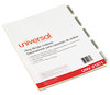 A Picture of product UNV-21871 Universal® Insertable Tab Index 5-Tab, 11 x 8.5, Buff, Clear Tabs, 6 Sets