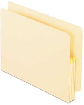 Pendaflex® Manila Drop Front Shelf File Pockets with Rip-Proof-Tape Gusset Top, 3.5" Expansion, Letter Size, 25/Box