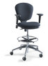 A Picture of product SAF-3442BL Safco® Metro™ Collection Extended-Height Chair Supports Up to 250 lb, 23" 33" Seat Height, Black Seat/Back, Chrome Base
