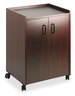 A Picture of product SAF-8953MH Safco® Mobile Refreshment Center,  One-Shelf, 23w x 18d x 31h, Mahogany