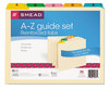 A Picture of product SMD-50180 Smead™ Alphabetic Top Tab Indexed File Guide Set 1/5-Cut A to Z, 8.5 x 11, Manila, 25/Set