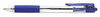A Picture of product UNV-15531 Universal™ Comfort Grip® Clear Barrel Retractable Ballpoint Pen Medium 1 mm, Blue Ink, Clear/Blue Dozen