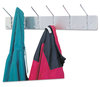 A Picture of product SAF-4162 Safco® Coat Hooks Metal Wall Rack, Six Ball-Tipped Double-Hooks, 36w x 3.75d 7h, Satin