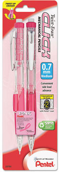 Pentel® Twist-Erase® CLICK Mechanical Pencil,  0.7 mm, 2/Pack