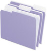A Picture of product PFX-15213LAV Pendaflex® Colored File Folders 1/3-Cut Tabs: Assorted, Letter Size, Lavender/Light Lavender, 100/Box