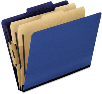 Pendaflex® Six-Section PressGuard® Colored Classification Folders,  Letter, Blue, 10/Box