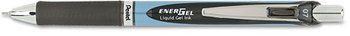 Pentel® EnerGel® RTX Retractable Liquid Gel Pen,  .7mm, Needle, Black/Gray Brl, Black Ink