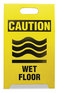 A Picture of product SEE-TPCWET See All® Economy Floor Sign,  12 x 14 x 20, Yellow/Black, 2/Pack