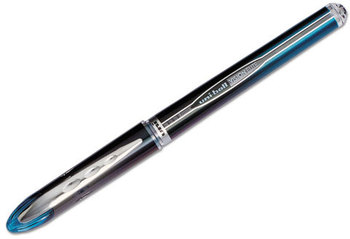 uni-ball® VISION ELITE™ Stick Roller Ball Pen,  Blue/Black Ink, Super Fine