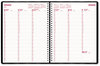 A Picture of product RED-CB950BLK Brownline® Essential Collection Weekly Appointment Book in Columnar Format 11 x 8.5, Black Cover, 12-Month (Jan to Dec): 2025