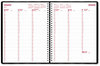 A Picture of product RED-CB950BLK Brownline® Essential Collection Weekly Appointment Book in Columnar Format 11 x 8.5, Black Cover, 12-Month (Jan to Dec): 2025