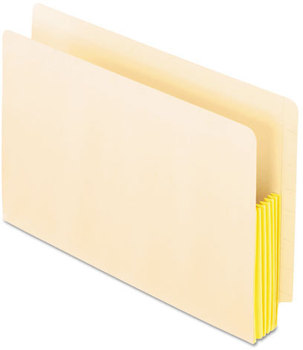 Pendaflex® Manila Drop Front Shelf File Pockets with Rip-Proof-Tape Gusset Top, 5.25" Expansion, Legal Size, 10/Box