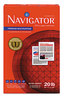A Picture of product SNA-NMP1420 Navigator® Premium Multipurpose Copy Paper,  97 Brightness, 20lb, 8-1/2x14, White, 5000/Carton