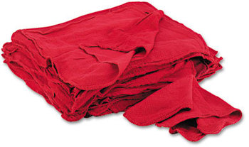 United Facility Supply Red Shop Towels,  Cloth, 14 x 15, 50/Pack