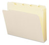 A Picture of product SMD-10350 Smead™ Manila File Folders 1/5-Cut Tabs: Assorted, Letter Size, 0.75" Expansion, 100/Box