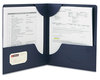 A Picture of product SMD-87982 Smead™ Lockit® Two-Pocket Folders in Textured Stock Folder, Paper, 100-Sheet Capacity, 11 x 8.5, Dark Blue, 25/Box